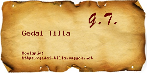 Gedai Tilla névjegykártya